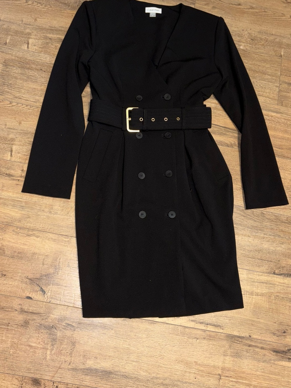 Calvin Klein woman size 4 dress functional belt